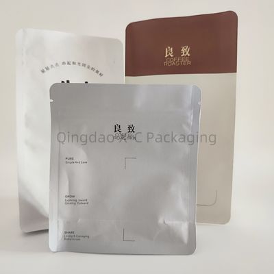 Maßgeschneiderte 8 Seiten Dichtung Tasche mit Ventil und Reißverschluss Kaffeepaket