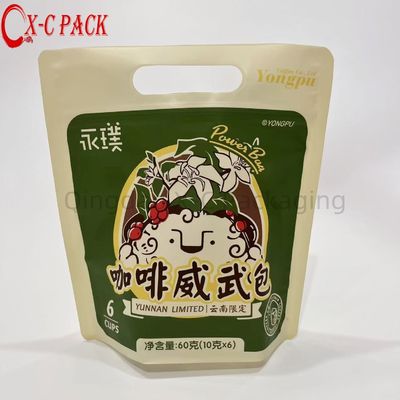 kaufen Custom New Design Plastic Mylar Stand Up Pouch Diamantförmige Kaffeebohnen Verpackungstüte online manufacture