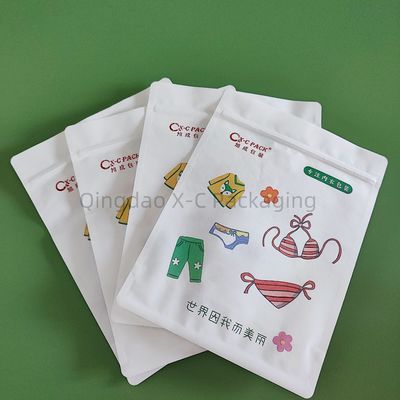 Rechteckige Baumwollpapiertüten Verpackung mit Ziplock 10 Farben Mautdruck