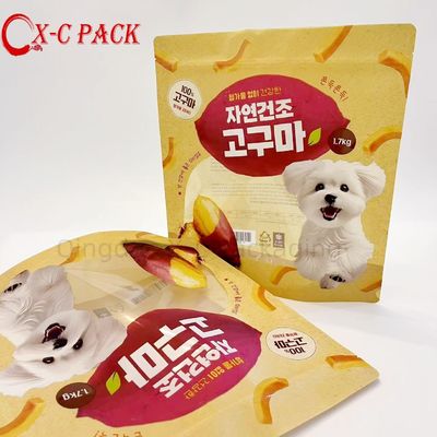 Custom gedruckte Hundefutterbeutel mit wieder verschließbarem Reißverschluss zur Frischheitssicherung