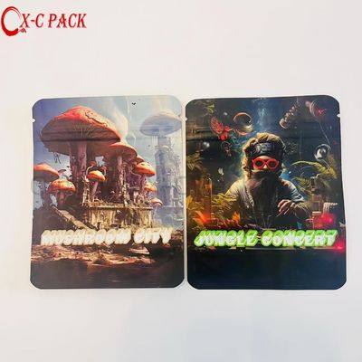 Süßigkeiten Kindersicherung Druckverpackung Design 3 Seiten Mini Ziplock 3,5 g 3,5 Gramm Custom Mylar Tasche