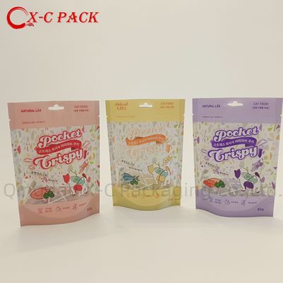 Verpackung für Tiernahrung aus recycelbarem Kunststoff Aluminium-Doypack-Stand-up-Tasche wieder versiegelt