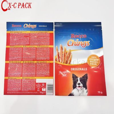 Plastikbeutel Verpackung Reißverschluss 3 Seiten Siegel Tasche Kleine klare Tasche Mylar Taschen Verpackung Hundefutterbeutel