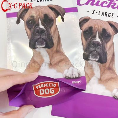 250 g Mautdruck Pet Food Packaging Bag Fabrik Großhandelspreis Recycelbare Achtseitige Versiegelung Hundefutterverpackung